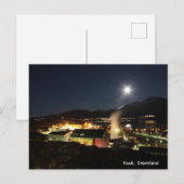 Nuuk, Uitzicht van de nacht van Groenland Feestdagenkaart (Voorkant / Achterkant)