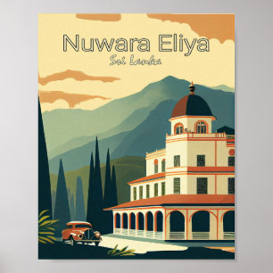 Nuwara Elia Sri Lanka Minimalistische reisposter Poster