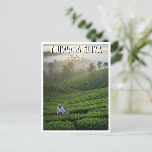 Nuwara Eliya Tea Plantation Sri Lanka Briefkaart (Staand voorkant)