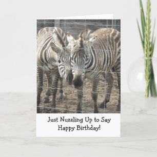 Nuzzling Zebras Kaart