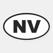 NV Nevada Ovale Sticker (Voorkant)