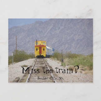 nv trein 007, Miss de trein?, Boulder City, Nv. Briefkaart