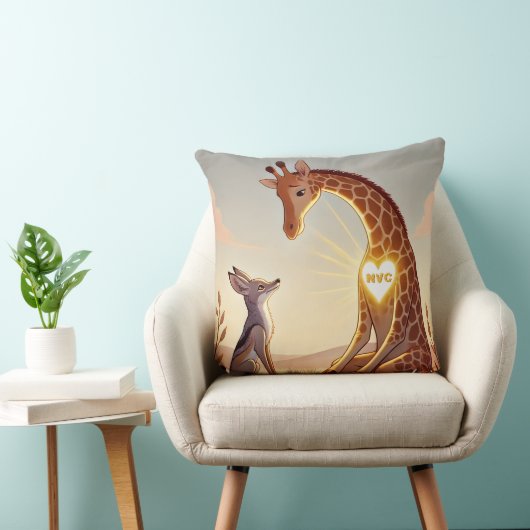 NVC Giraffe en Jackal - Geweldloze Communicatie Kussen (Stoel)