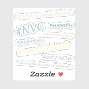 #NVC Hashtag voor geweldloze communicatie Sticker