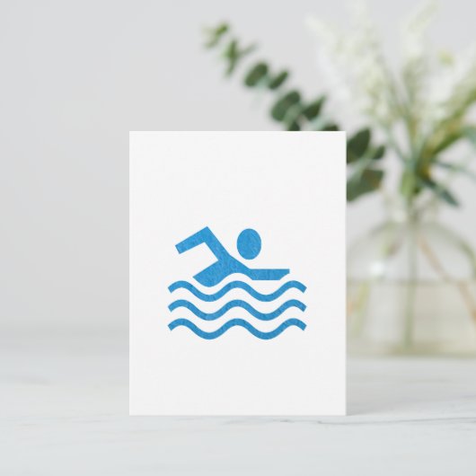NVN24 navinJOSHI Zwemmen Succes Zwemmer 101 Briefkaart (Staand voorkant)