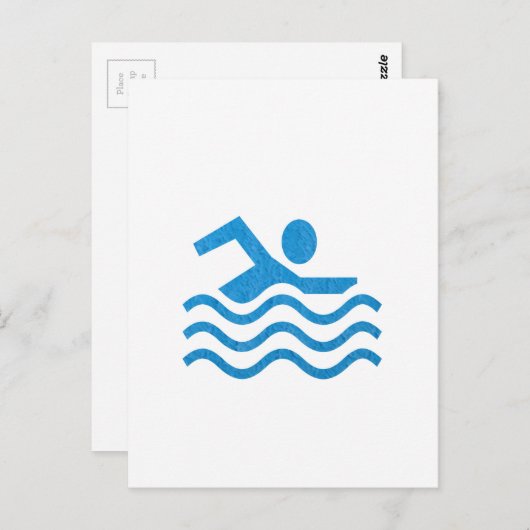 NVN24 navinJOSHI Zwemmen Succes Zwemmer 101 Briefkaart (Voorkant / Achterkant)