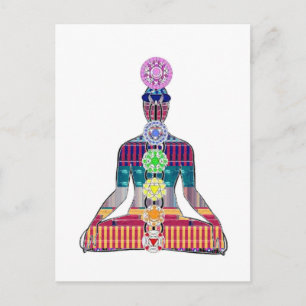 NVN723 Chakra Yoga Meditation Masters Practic GIFT Briefkaart