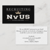 NvUS-werving, 3,5 x 2,0 inch, 100 stuks, wit Visitekaartje (Voorkant / Achterkant)