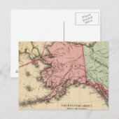 NW America Map door Mitchell Briefkaart (Voorkant / Achterkant)