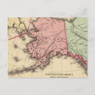 NW America Map door Mitchell Briefkaart