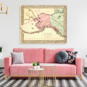 NW America Map door Mitchell Canvas Afdruk (Insitu (Woonkamer))