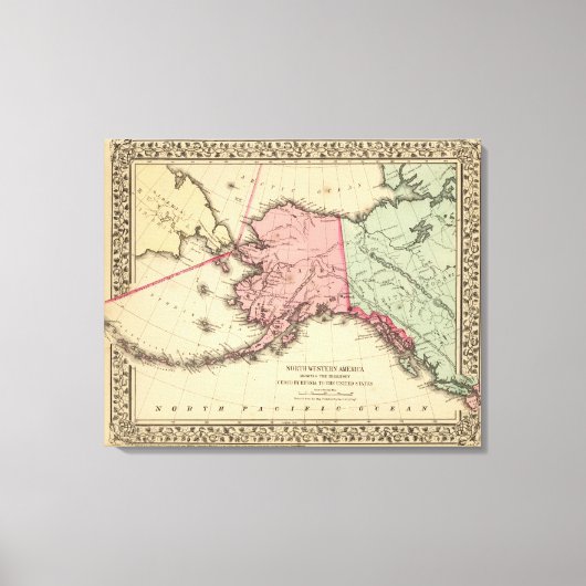 NW America Map door Mitchell Canvas Afdruk (Voorkant)