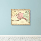 NW America Map door Mitchell Canvas Afdruk (Insitu (Houten vloer))