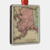 NW America Map door Mitchell Metalen Ornament (Rechts)