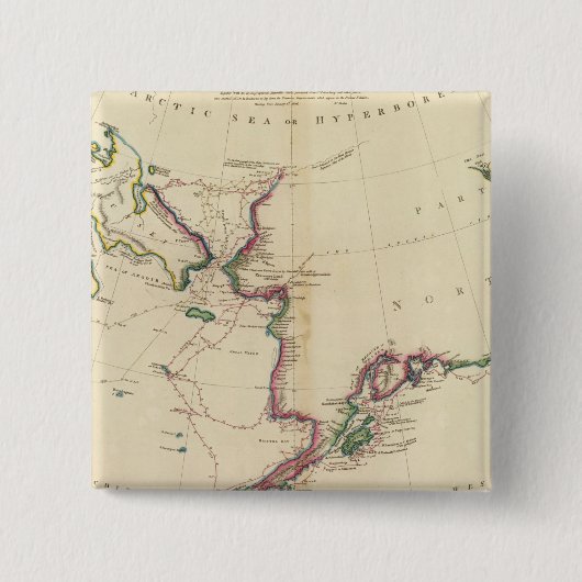 NW-Amerika, NE-Azië Vierkante Button 5,1 Cm (Voorkant)