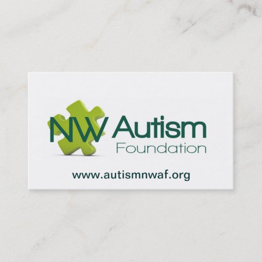 NW Autism Foundation-kaart Visitekaartje (Voorkant)