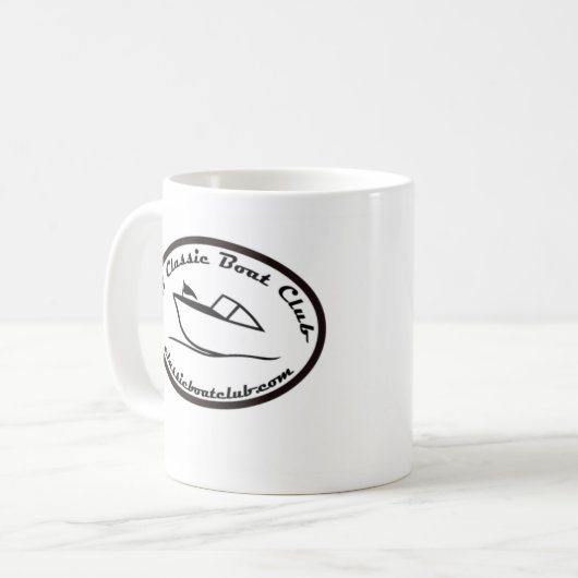 NW Classic Boat Club Black Logo Mok (Voorkant links)