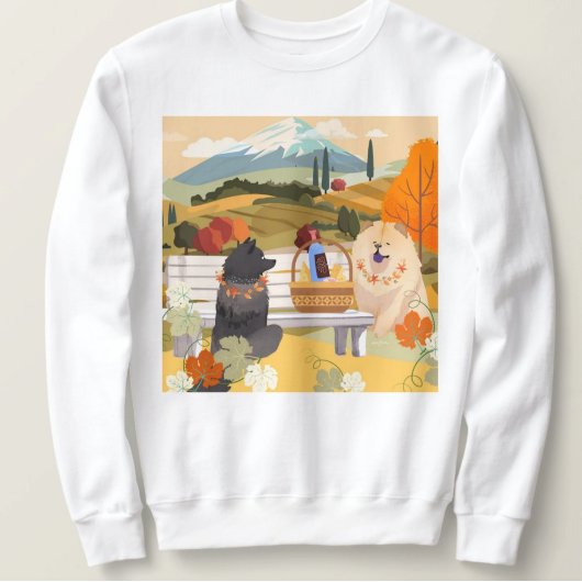 NW HERFST Finse lapphund en chow shirten Trui