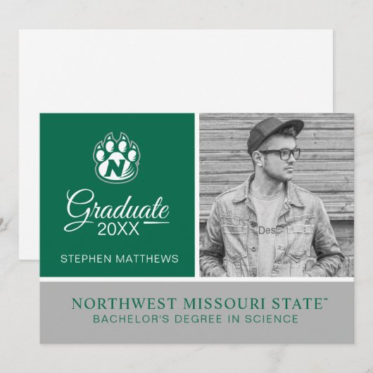 NW Missouri staat Afstuderen Kaart (Voorkant / Achterkant)