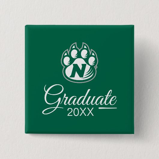 NW Missouri staat Afstuderen Vierkante Button 5,1 Cm (Voorkant)