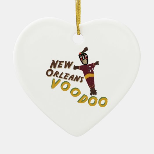 Nw Orleans Voodoo Doll Keramisch Ornament (Voorkant)