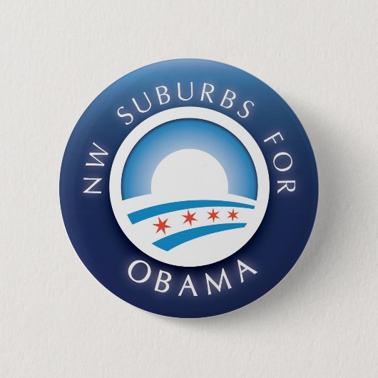 NW-voorsteden voor Obama-Button Ronde Button 5,7 Cm (Voorkant)
