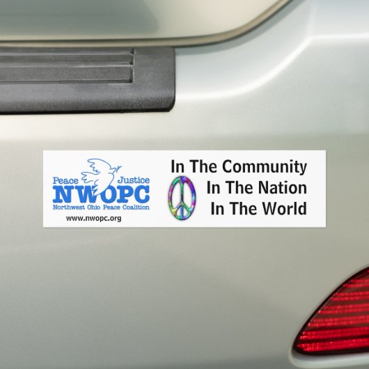 nwc - vrede in de gemeenschap bumpersticker (Op auto)