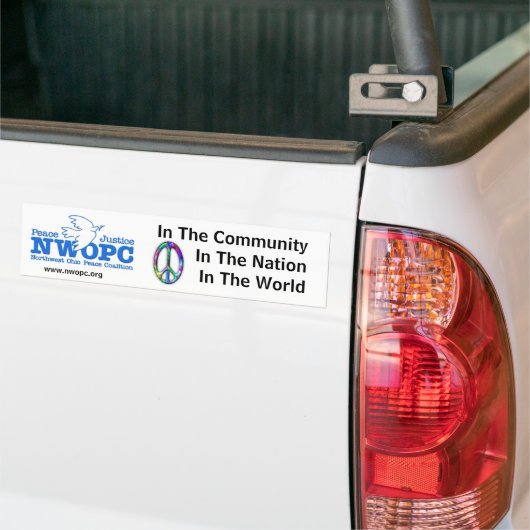 nwc - vrede in de gemeenschap bumpersticker (Op Truck)