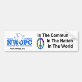 nwc - vrede in de gemeenschap bumpersticker (Voorkant)