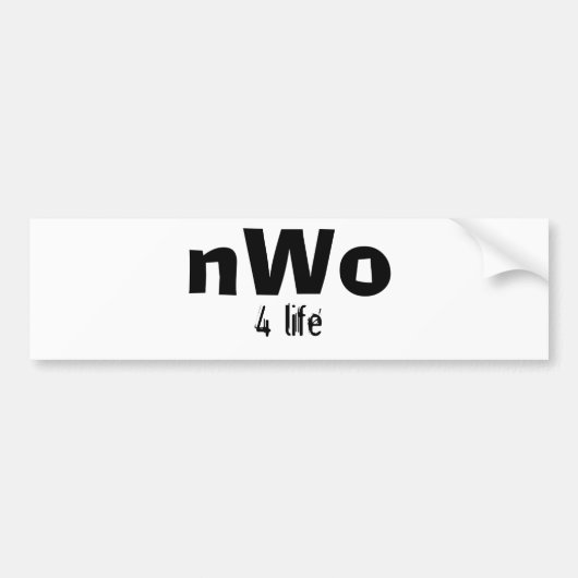 nWo, 4 leven Bumpersticker (Voorkant)