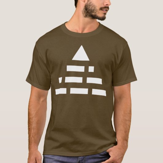 NWO (morscode) piramide 2e wit T-shirt (Voorkant)