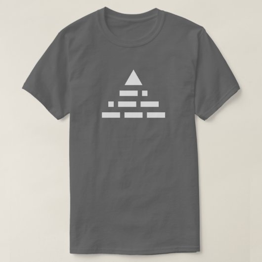 NWO (morscode) piramide 2e wit T-shirt (Design voorkant)