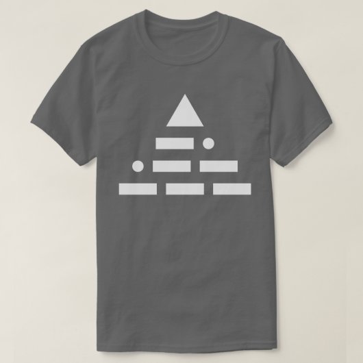 NWO (morscode) piramide wit T-shirt (Design voorkant)