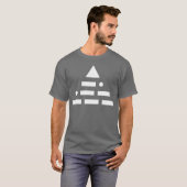 NWO (morscode) piramide wit T-shirt (Voorkant volledig)
