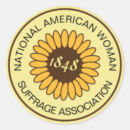 NWSA Suffrage historische knoop vrouwenstem Ronde Sticker
