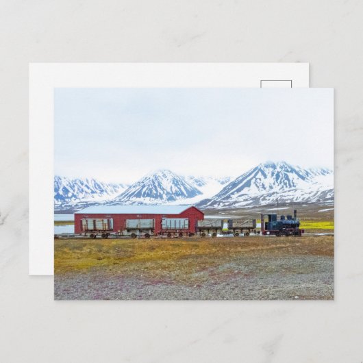 Ny-Alesund locomotief, Spitsbergen, Noorwegen Briefkaart (Voorkant / Achterkant)