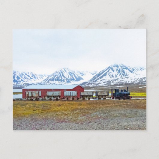 Ny-Alesund locomotief, Spitsbergen, Noorwegen Briefkaart (Voorkant)