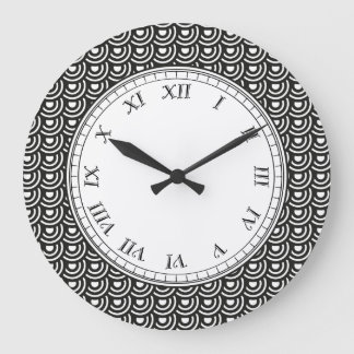 NY Art Deco Metropolitan Modern Black and White Grote Klok