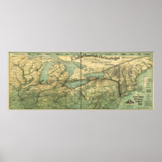 NY Central and Hudson River RR Poster (Voorkant)