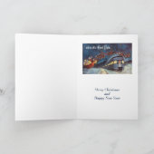 NY Central Railroad Train Christmas Kaart (Binnen)