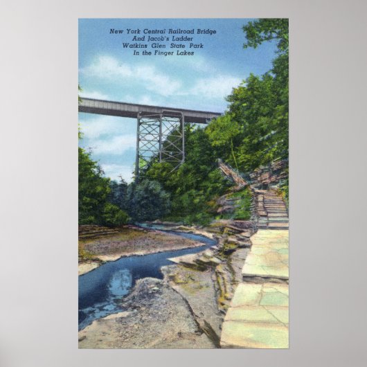 NY Central RR Bridge, Jacob's Ladder Poster (Voorkant)