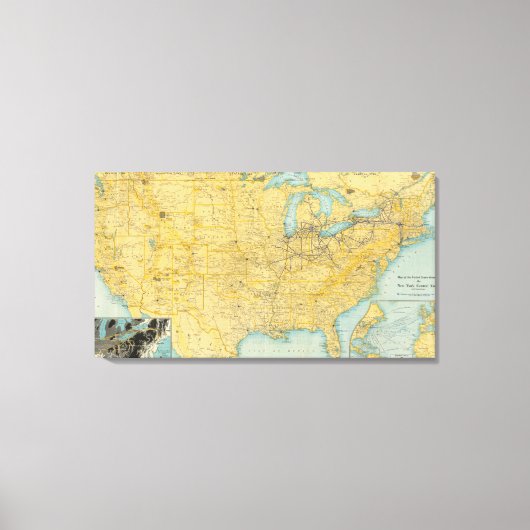 NY Centrale lijnen Canvas Afdruk (Voorkant)