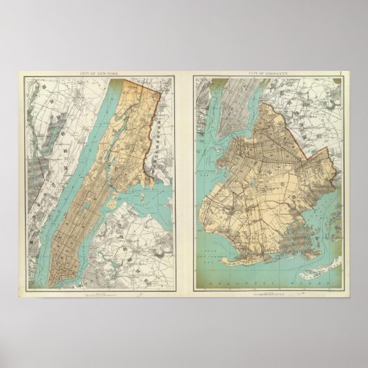 NY City, Brooklyn Poster (Voorkant)