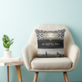 NY City Skyline BW 431 Damask Pillow Kussen (Stoel)