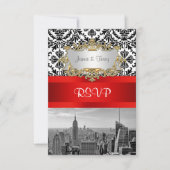 NY City Skyline BW 432 Damask RSVP 1 (Voorkant)
