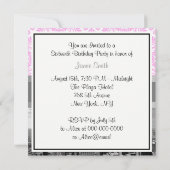 NY City Skyline BW D4P Roze White Damask Kaart (Achterkant)