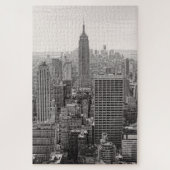 NY City Skyline Empire State Building, WTC BW Legpuzzel (Verticaal)