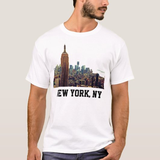 NY City Skyline ESB, LM 7 T-shirt (Voorkant)