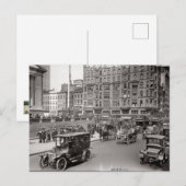 NY City Street Early 1900's Postcard Briefkaart (Voorkant / Achterkant)