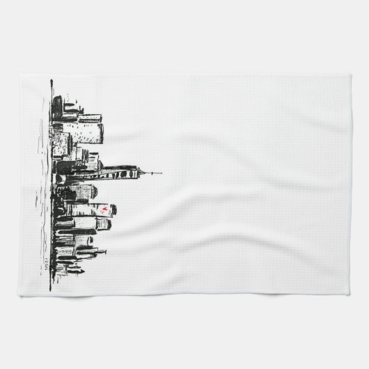 NY Cityscape Kitchen Towel Theedoek (Horizontaal)